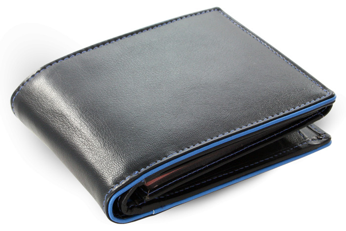 Černomodrá pánská kožená peněženka Marston