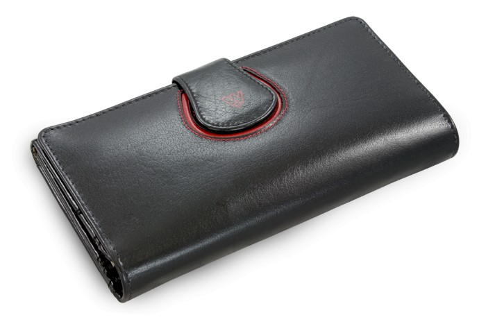 Černá dámská kožená rámová peněženka Lilah