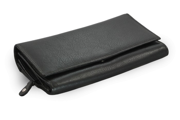 Černá dámská psaníčková kožená peněženka Imogen